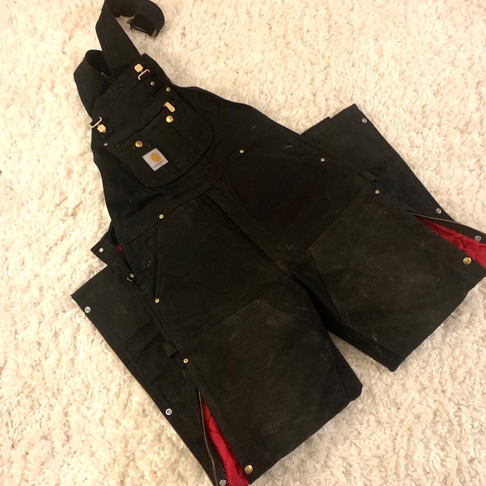 Duck Zip-To-Thigh Bib Overall/Quilt Lined